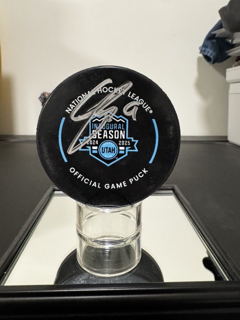 Clayton Keller Signed Utah Inaugural Season Puck!