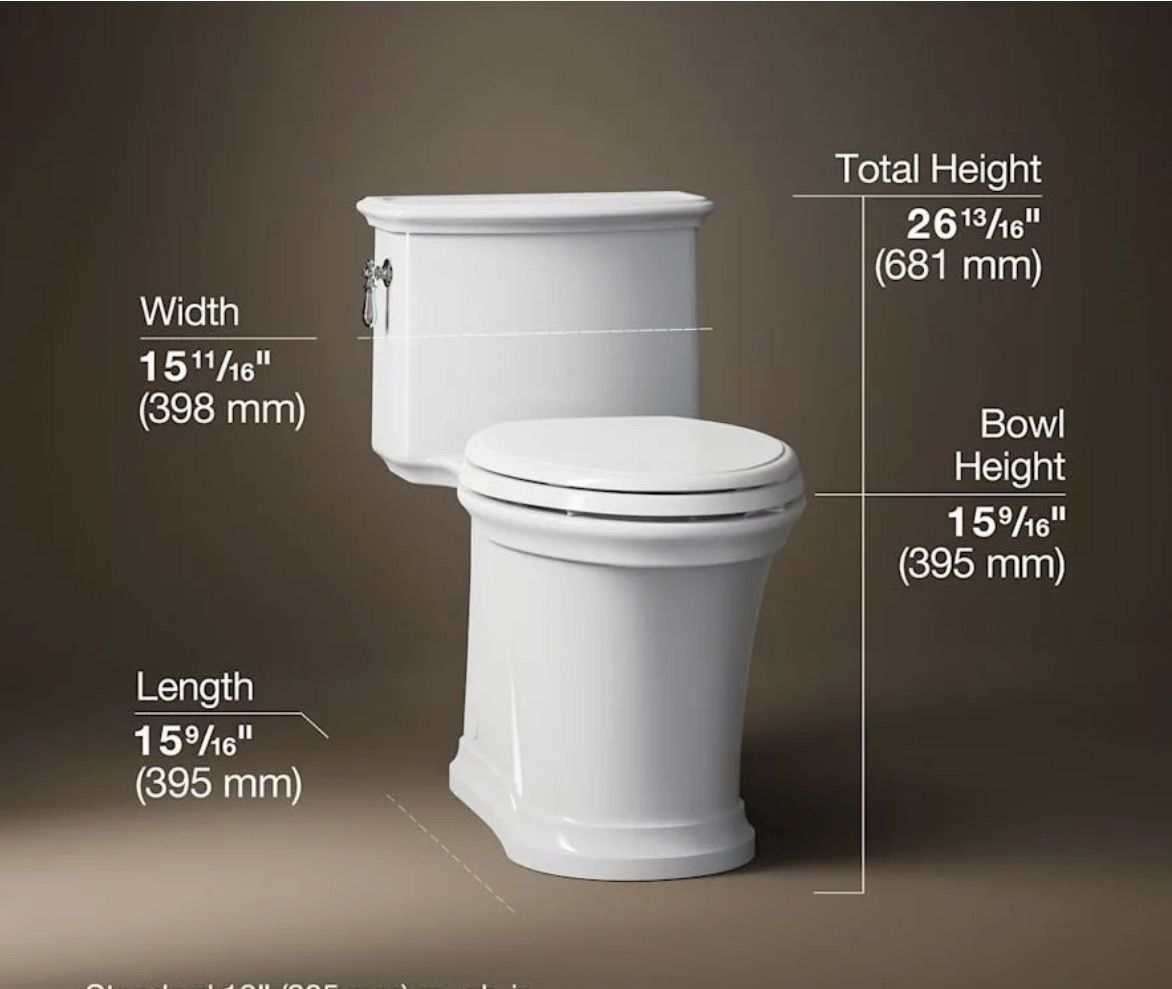 Kohler Harken 1.28 GPF one piece toilet.