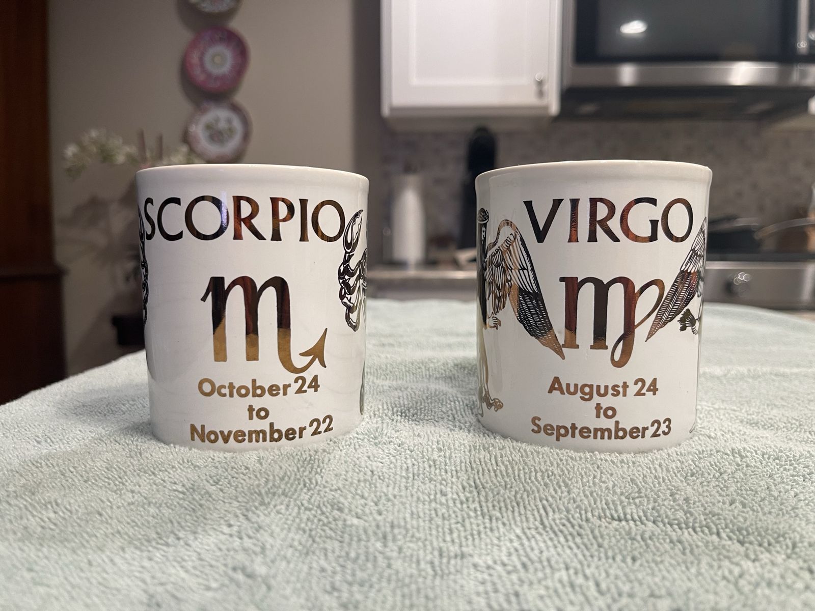 Vintage/Antique Staffordshire Zodiac coffee cups