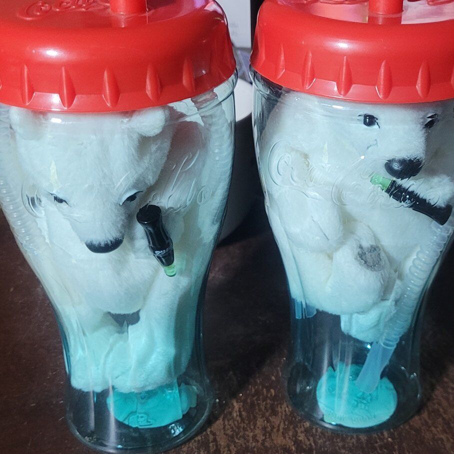 Coca-Cola Promotional cups with bear inside