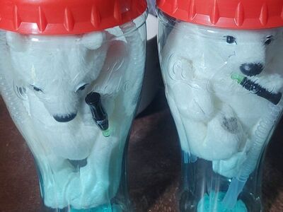 Coca-Cola Promotional cups with bear inside