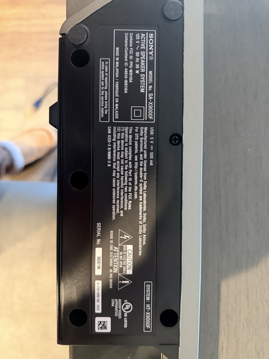 Sony atmos sound bar wireless with wireless subwoofer