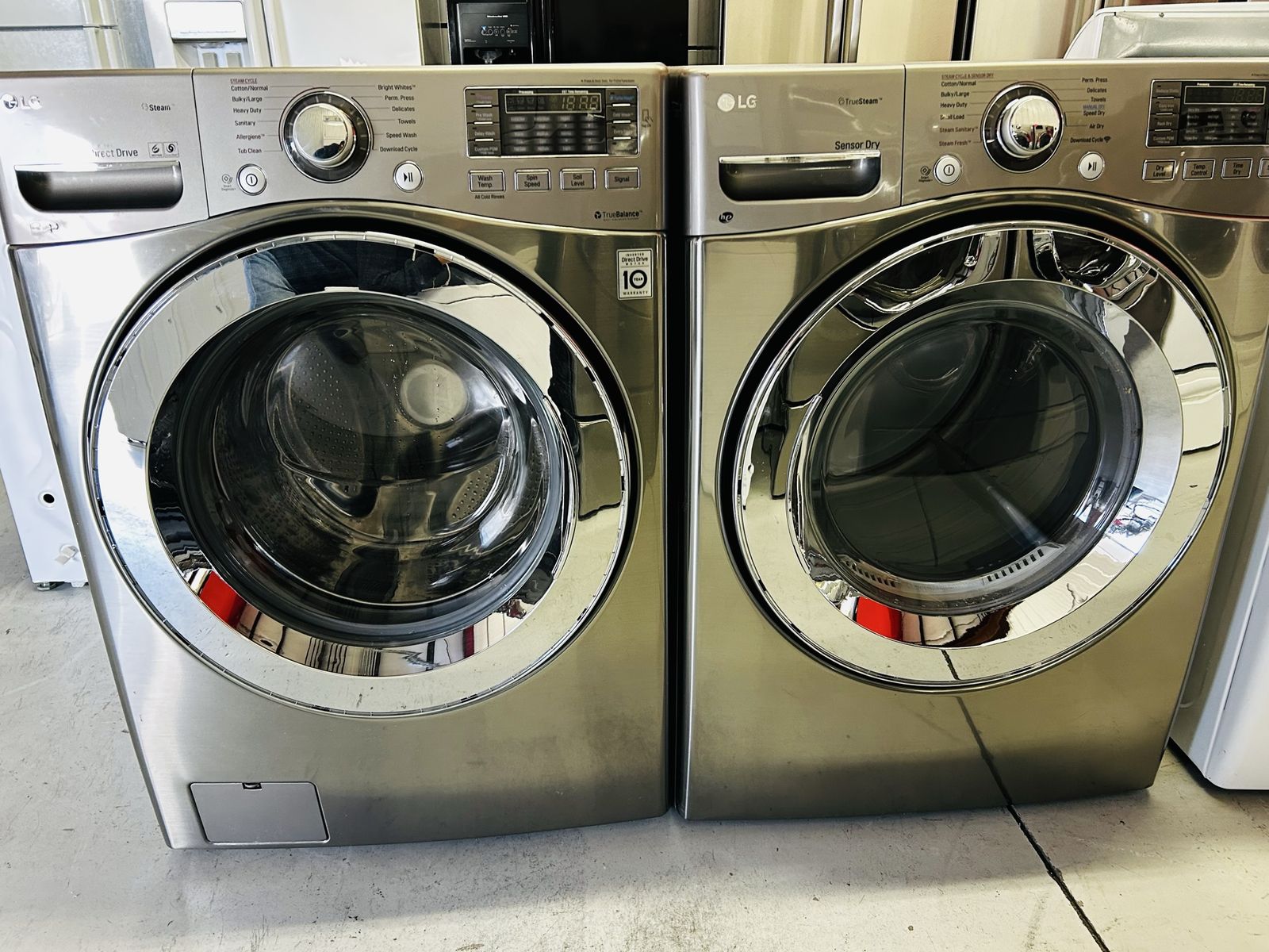 Lg True Steam Electric Front Load Set