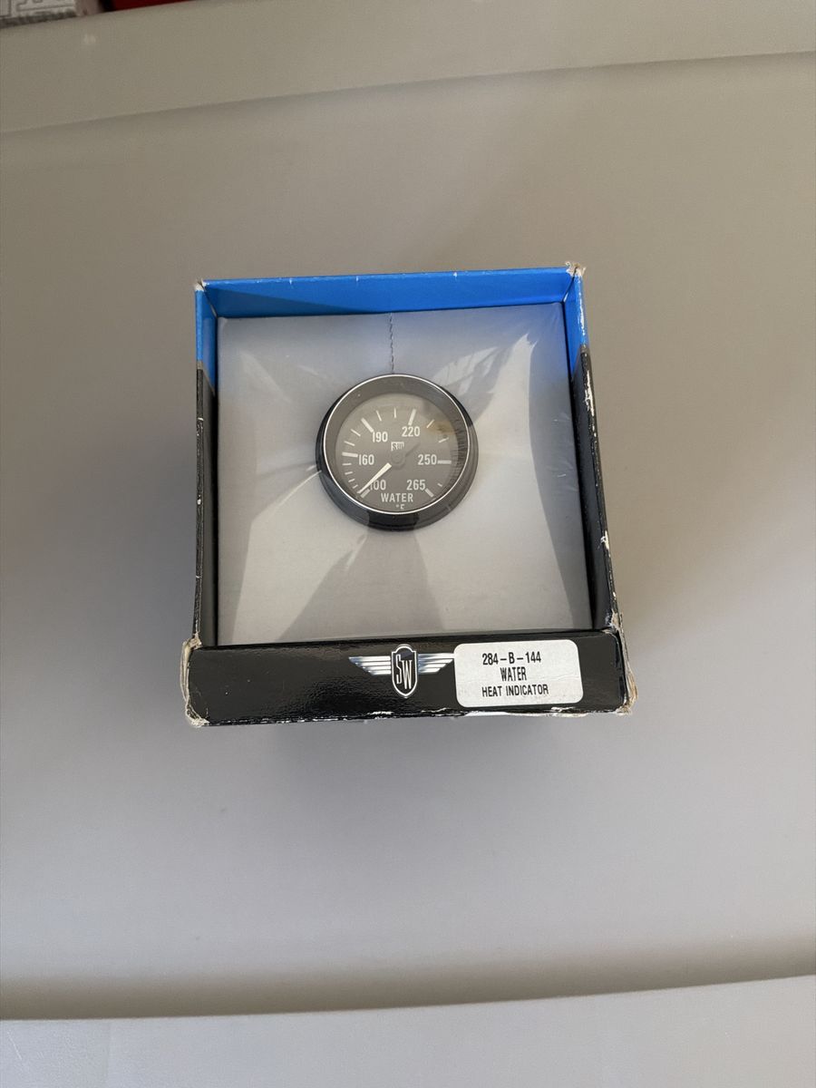 Genuine Stewart-Warner Water Heat Indicator Gauge P/N 284-B-144
