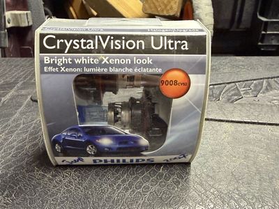 Philips CrystalVision Ultra 9008CVS2 Halogen Upgrade Headlight Bulb - Bright White Xenon Look