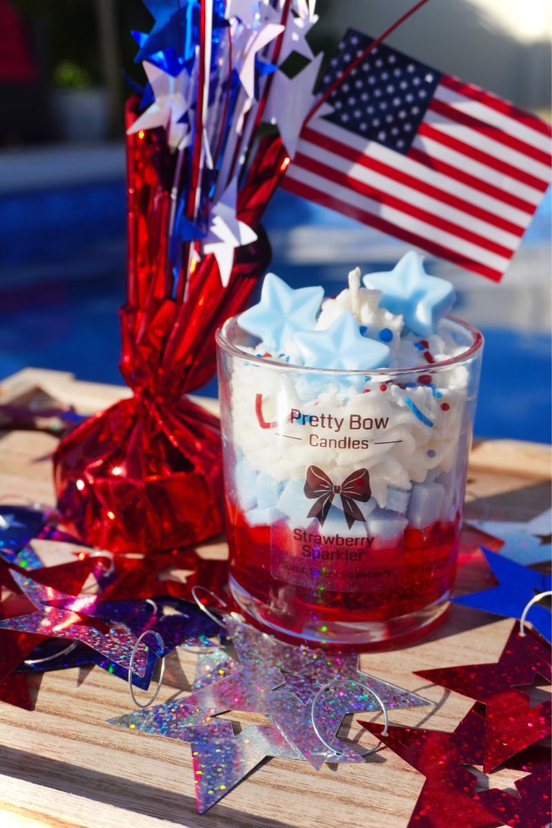 4th of july candle ~ Strawberry Sparkler