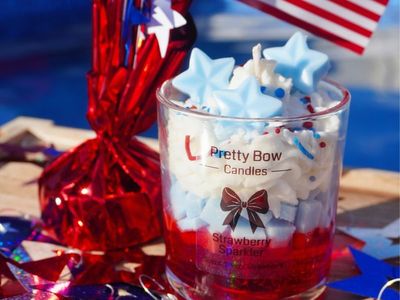 4th of july candle ~ Strawberry Sparkler