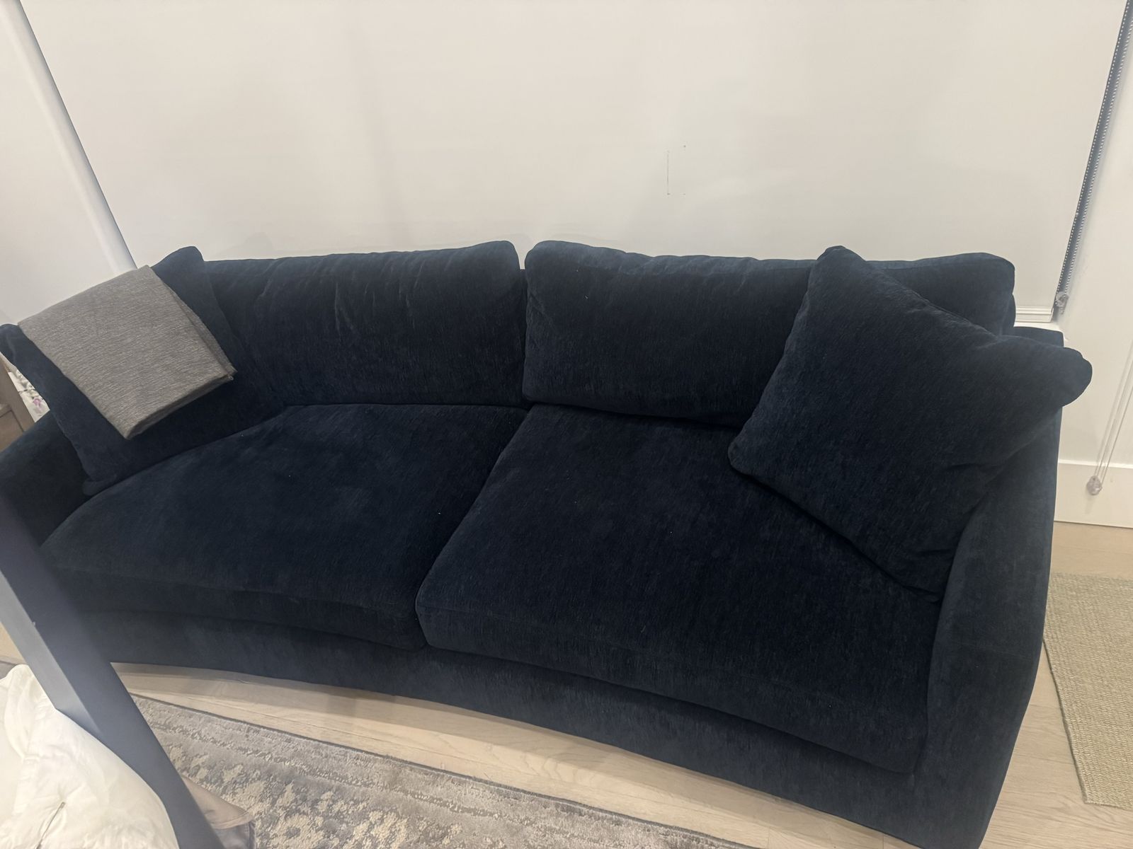 Blue couch, sofa