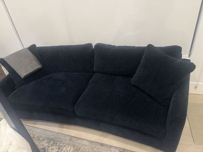 Blue couch, sofa