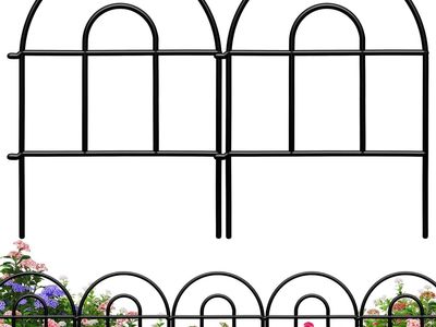 Decorative Metal Garden Fence Panels Decorative Edging Border Black