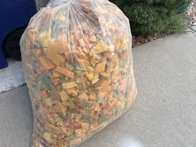 Free bag of foam for beanbags