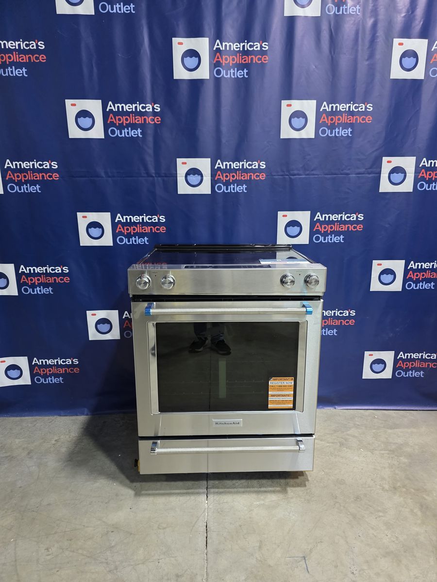 KitchenAid 5-Element Slide-In Electric Convection Range - Stainless Steel, 30-Inch, 6.4 Cu. Ft.