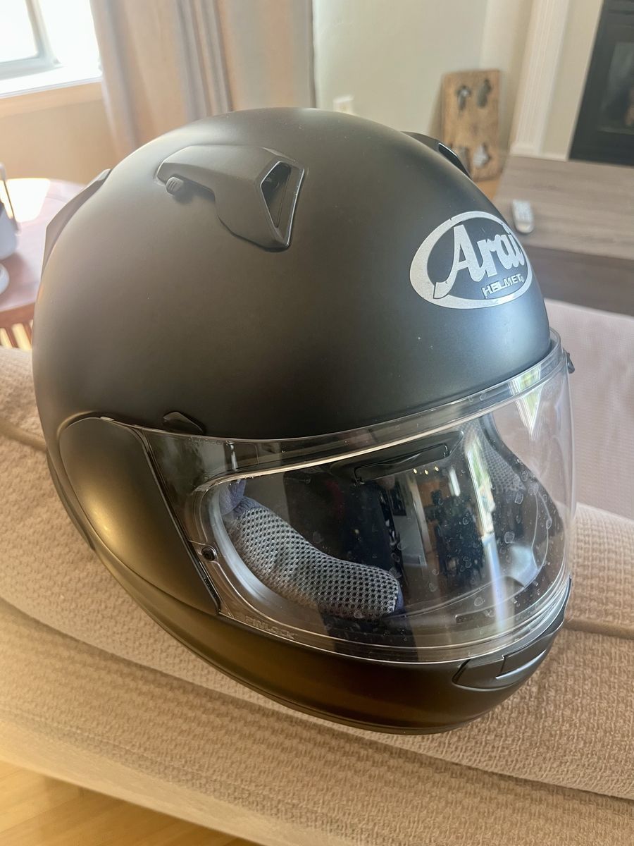 Arai Quantum X Full Face Motorcycle Helmet Diamond Black Clear Visor/ Large