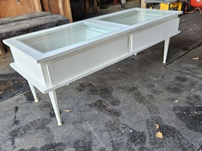 Cute Coffee table with peekaboo glass