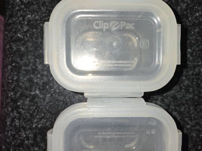 Clip Pac Small Plastic Food Storage Containers with Lids - Set of 2