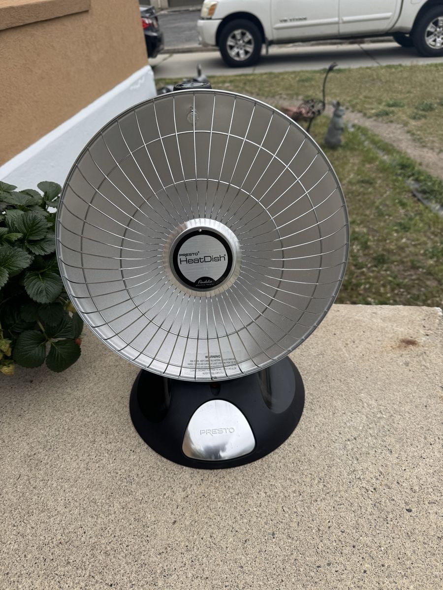 Presto Heat Dish Parabolic Electric Heater Model 0791708 Portable Space Warmer