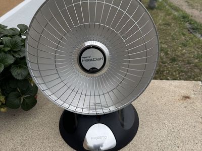 Presto Heat Dish Parabolic Electric Heater Model 0791708 Portable Space Warmer