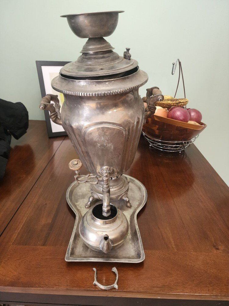 Vintage Russian Coal Fired Tea Kettle 1900's