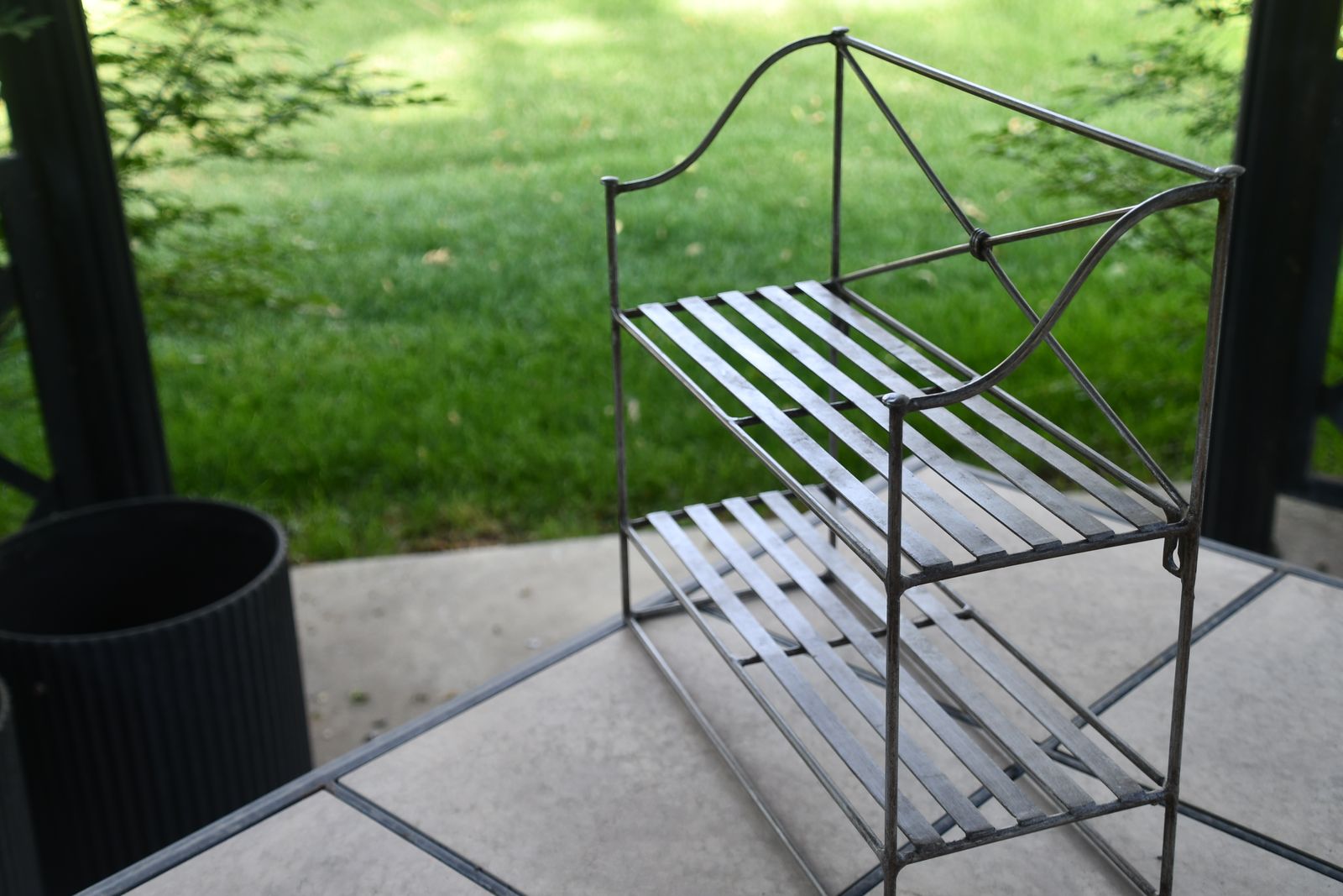 QUALITY METAL SHELF RACK ~ 15" x 16" x 6" ~ BRUSHED SILVER ~ CLEAN!
