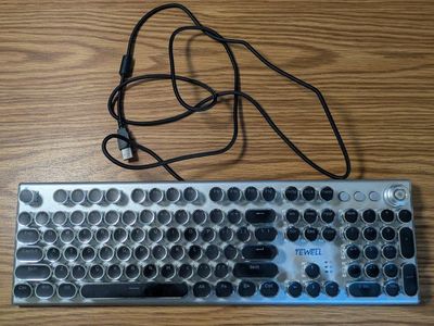 TEWELL Silver RGB Mechanical Keyboard Wired USB