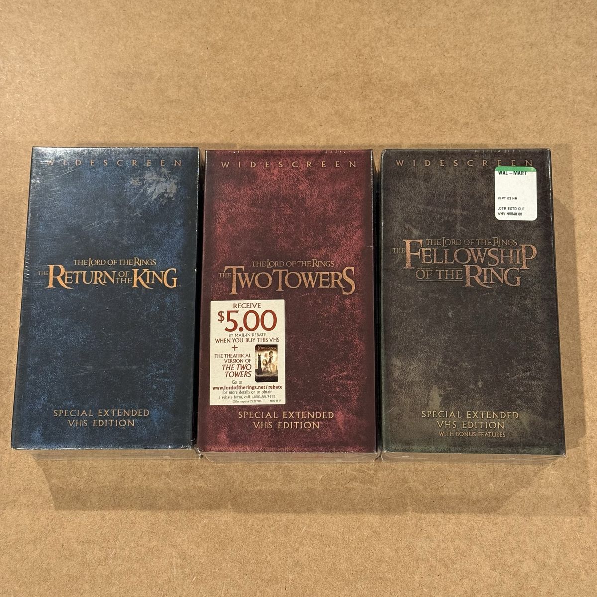 The Lord of the Rings Special Extended Edition VHS Trilogy Box Set SEALED