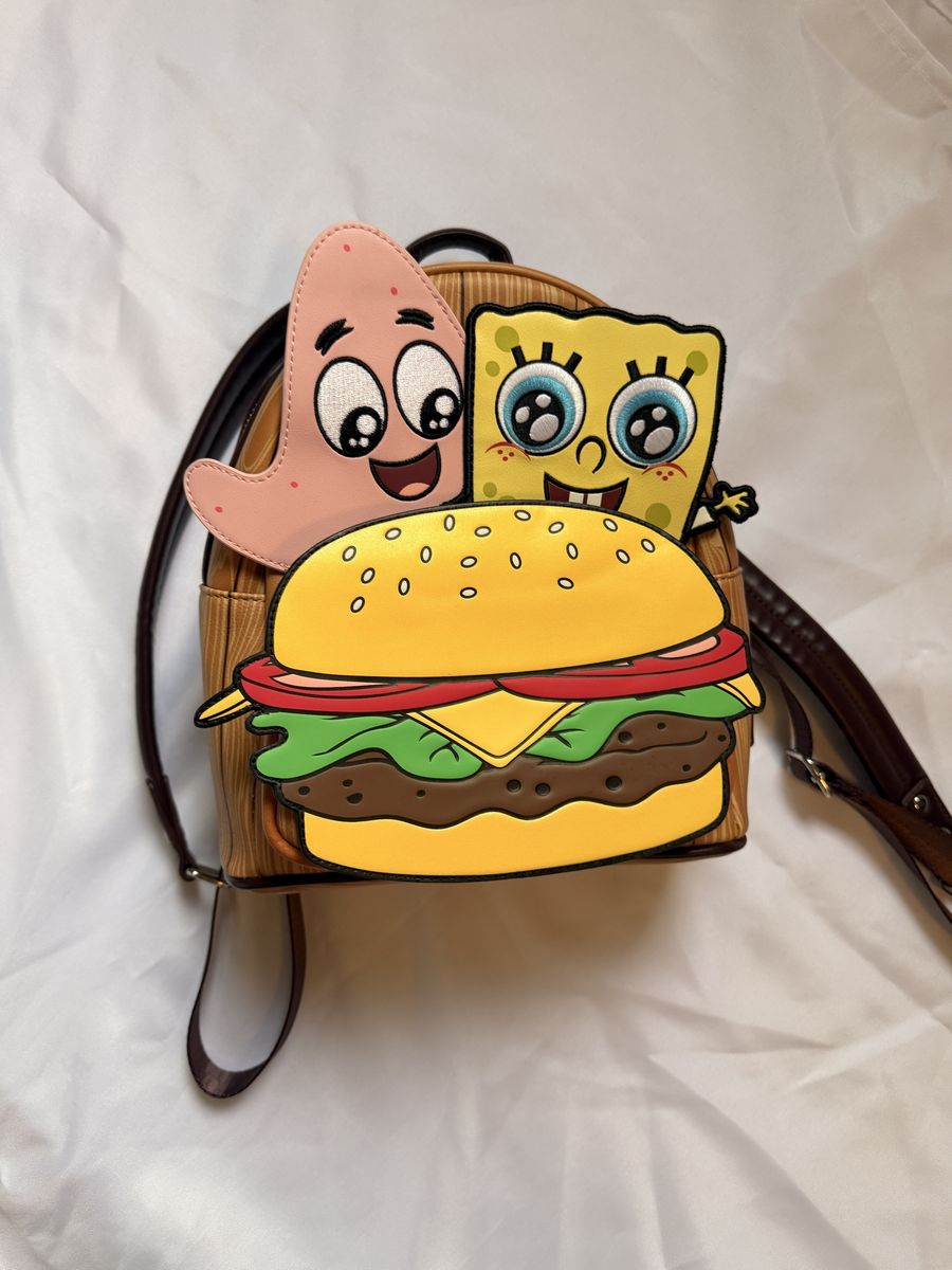 Loungefly SpongeBob Krusty Krab Mini Backpack Patrick Star Krabby Patty Nautical Bag