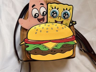 Loungefly SpongeBob Krusty Krab Mini Backpack Patrick Star Krabby Patty Nautical Bag