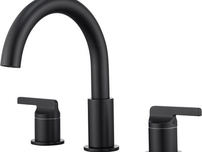 Matte Black High-Arc Roman Bathtub Faucet Set with Valve, Solid Brass