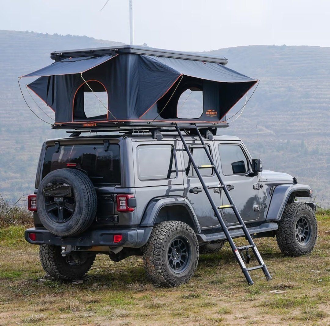 Joyinrute Hard Shell Aluminum Rooftop Tent - 2-3 Person Pop Up Tent