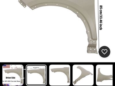 Fender Front Left Side For 2019-22 Chevy Blazer