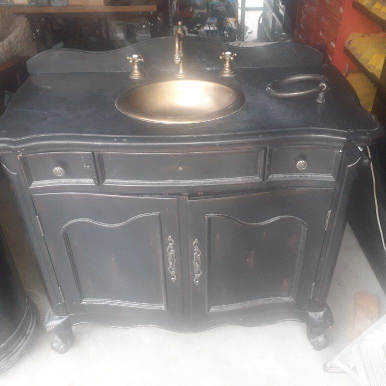 antique sinks and cabinets real brass