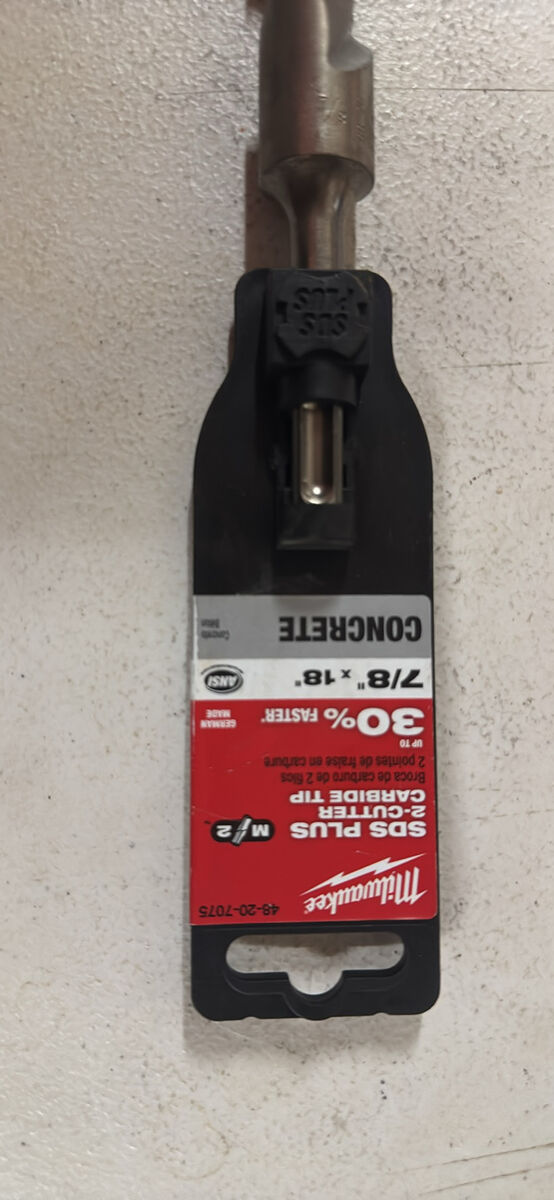 Milwaukee SDS plus 2-cutter carbide tip concrete bit