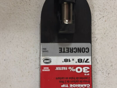 Milwaukee SDS plus 2-cutter carbide tip concrete bit