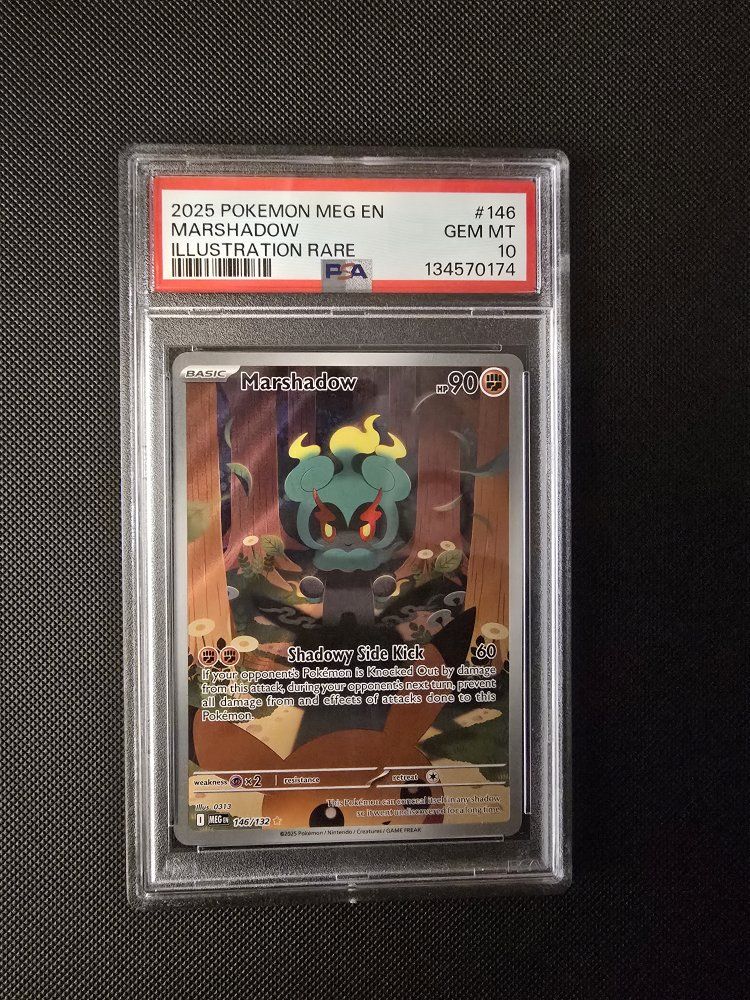 2025 Pokemon MEG EN Marshadow Illustration Rare #146 PSA GEM MT 10 - Mega Evolution