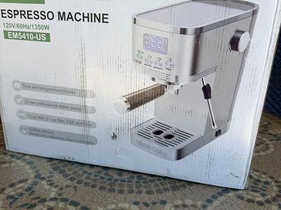 URintells Cuising Espresso Machine 20 Bar EM5410-US Stainless Steam Wand Silver