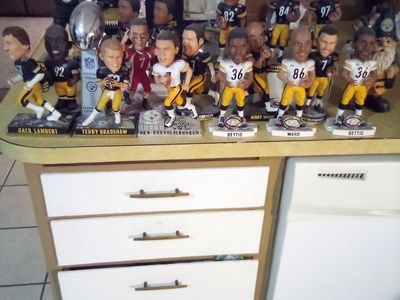Pittsburgh Steelers NFL Football Bobblehead Lot - Various Players & Collectibles