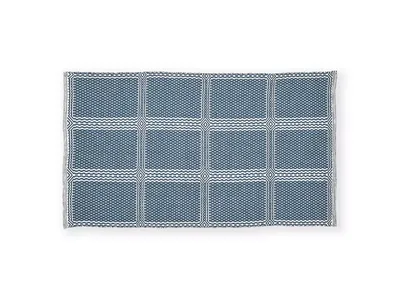 New Serena & Lily Navy White Kittery Rug 2.6' x 7'