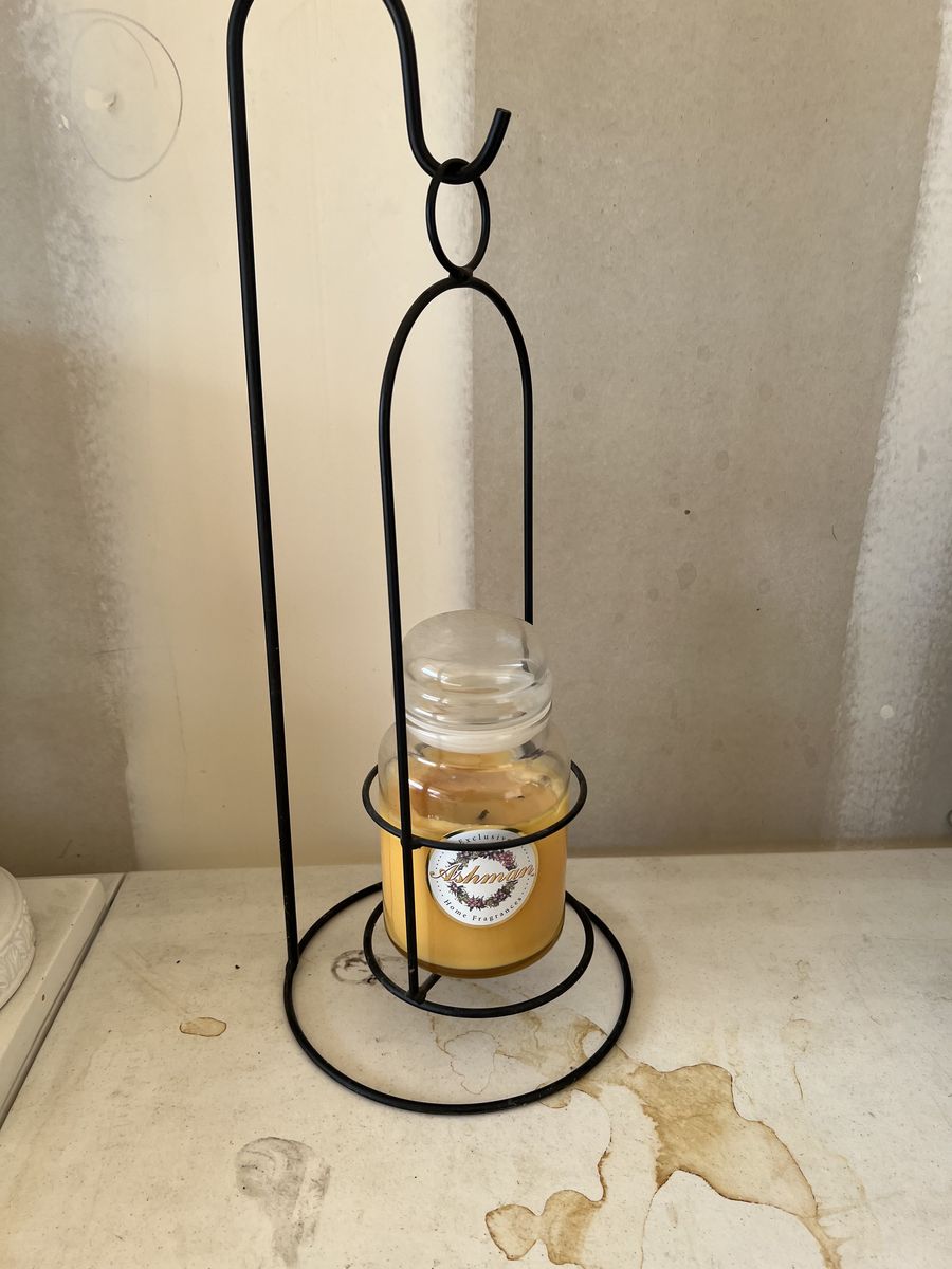 Tabletop or Floor Hanging Candle Holder with Candle