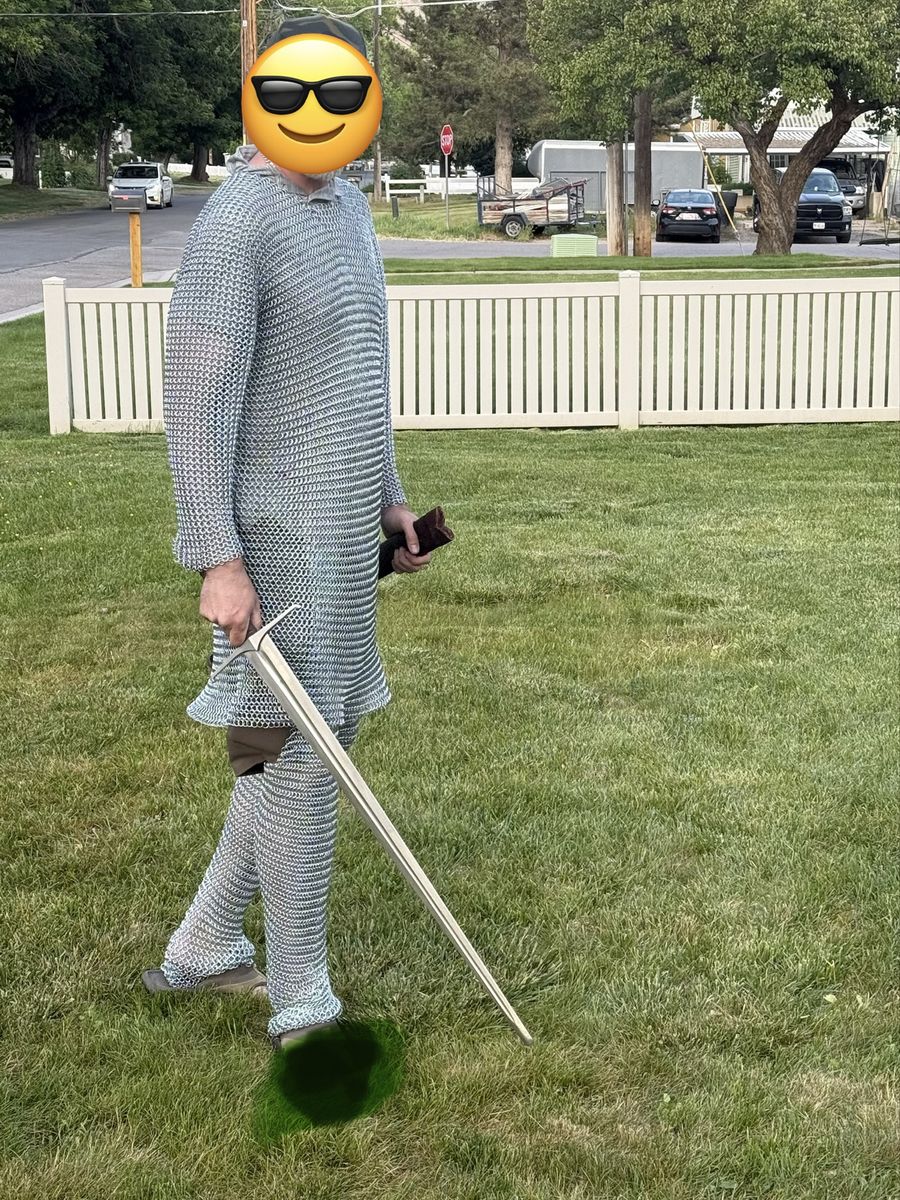 Chainmail Tunic and Chaps - Unknown Size - Sword Not Included - Chain Mail Shirt and Pants