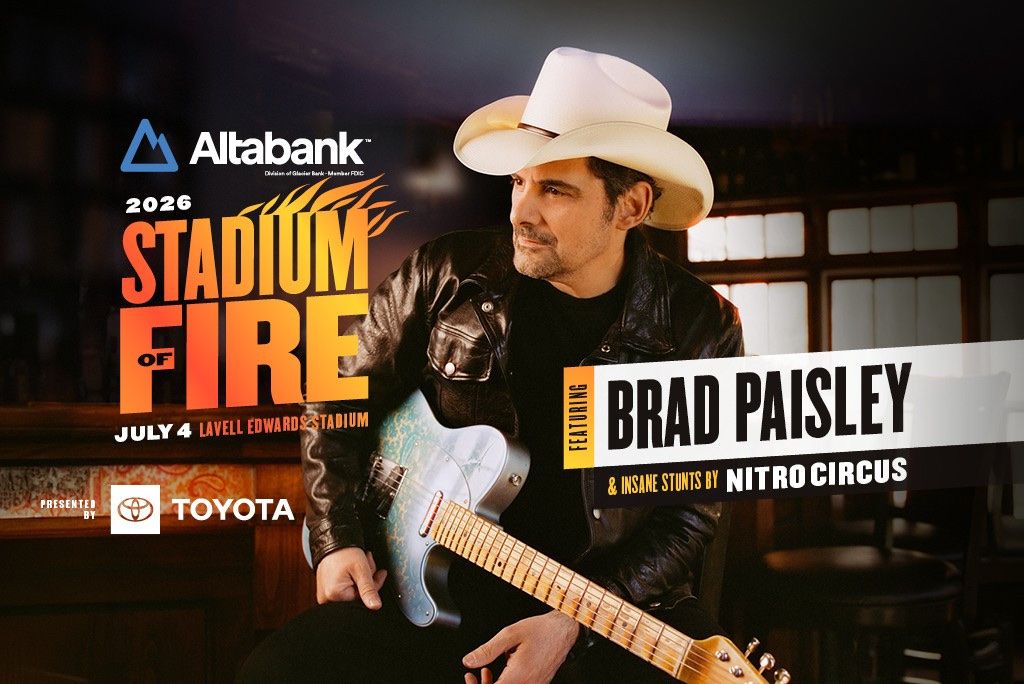 3 tickets to Brad Paisley Stadium of Fire 2026 Concert Ticket - Lavell Edwards Stadium