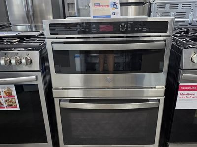 GE 30” Combination Wall Oven – Built-In Microwave & Self-Clean Oven, Stainless Steel