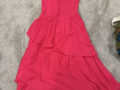 Hot Pink Free People Ruffle Dress