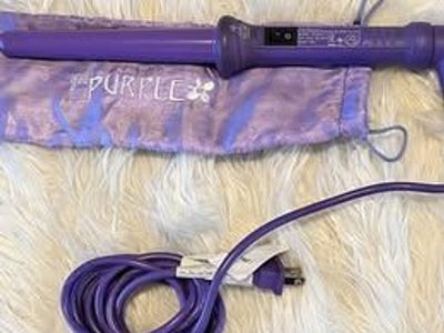 HerStyler Baby Curls Curling Wand – 1" Purple + Heat Pouch
