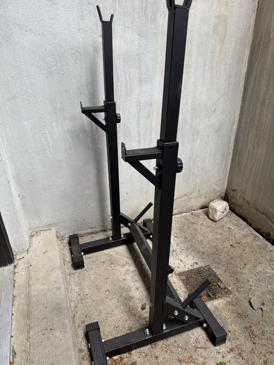Adjustable Weight Squat Rack Stand Barbell Bench Press