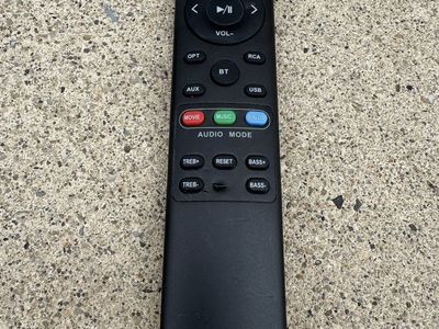 Universal Soundbar Audio Remote Control - Black