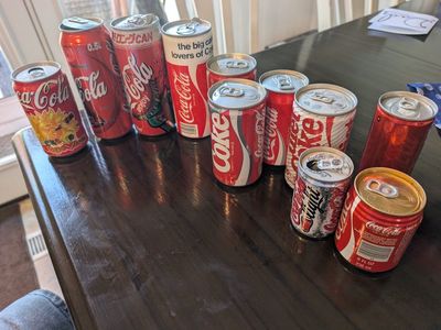 Vintage International Coca-Cola Soda Can Collection - Lot of 11 Assorted Cans