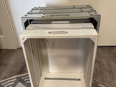 2 Wooden Crates, Decorative, for books, magazines or whatever