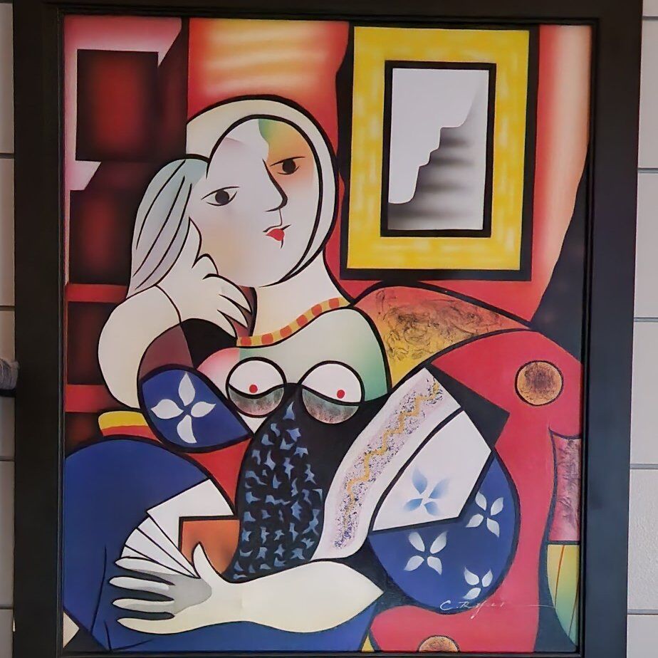 Abstract Picasso Style Known Artist Charles Ryan