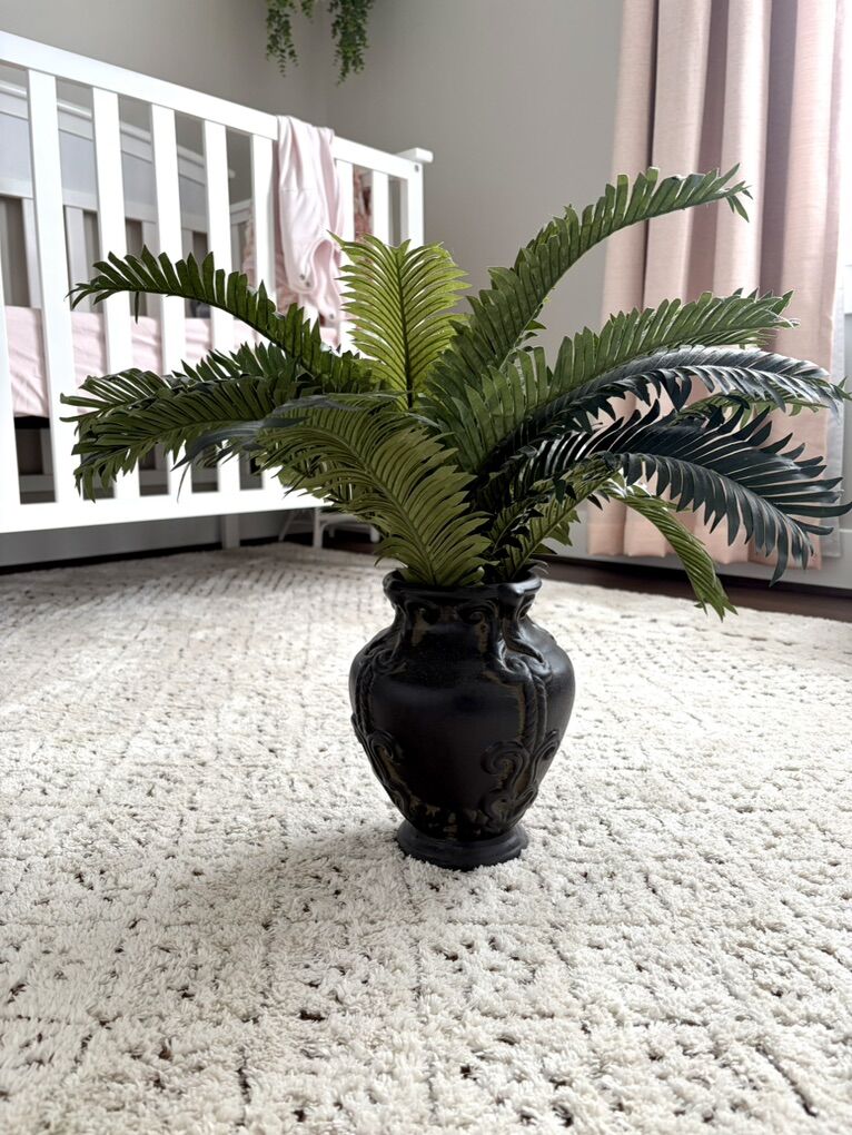 Artificial Fern Plant with Vase