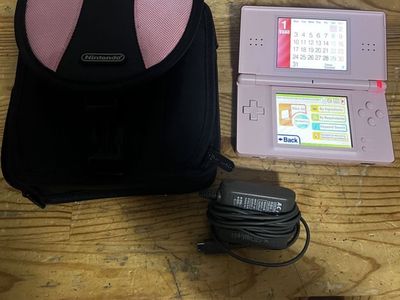nintendo ds lite console with case